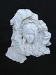 'Apparizione' - Ceramica bianca - PEZZO UNICO - 21x21 cm - lo Scultore da un pezzo di terra informe ha ricavato un viso di donna